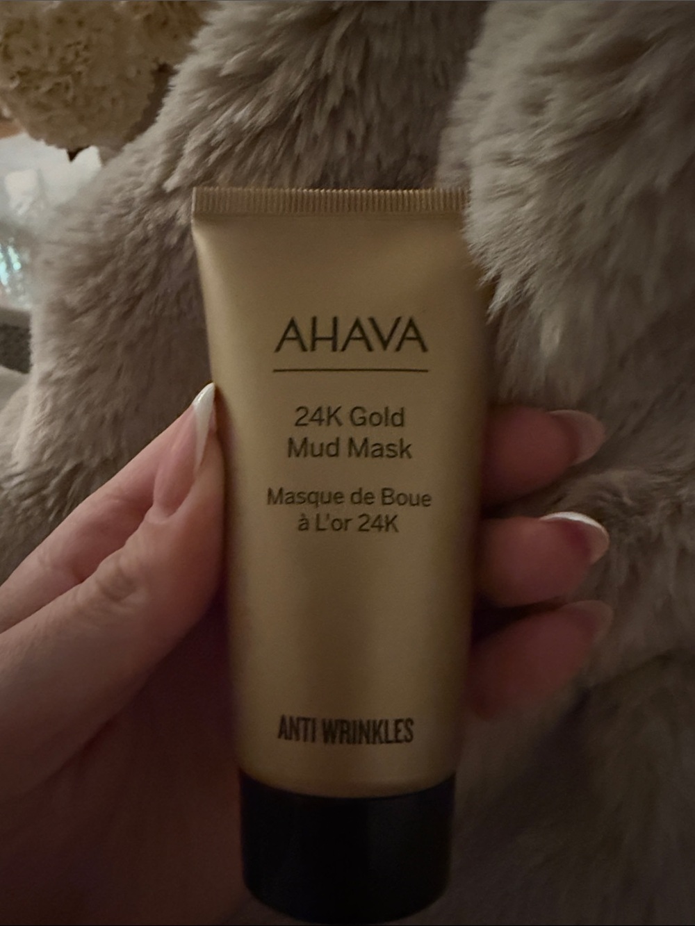 AHAVA 24K Gold Mud Mask - Gold and Black Tube